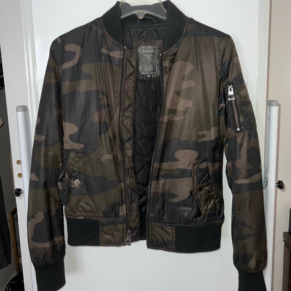 Guess Camo Bomber Jacket - Picture 2 of 6